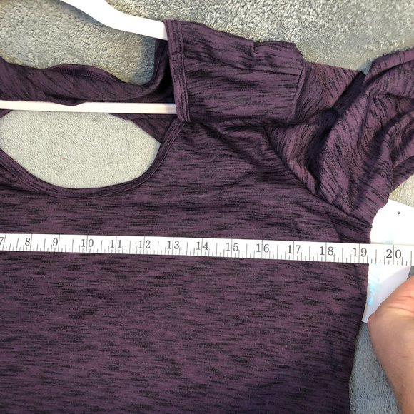 Marika Women's XL Work Out Open Back Twist Purple Long Sleeve Scoopneck Jersey - Picture 12 of 13